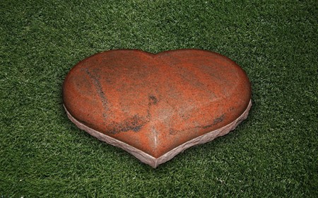 Hjerte Multicolor Red - Poleret/slået kanter