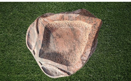 2: Fuglebad "Blad motiv" håndhugget